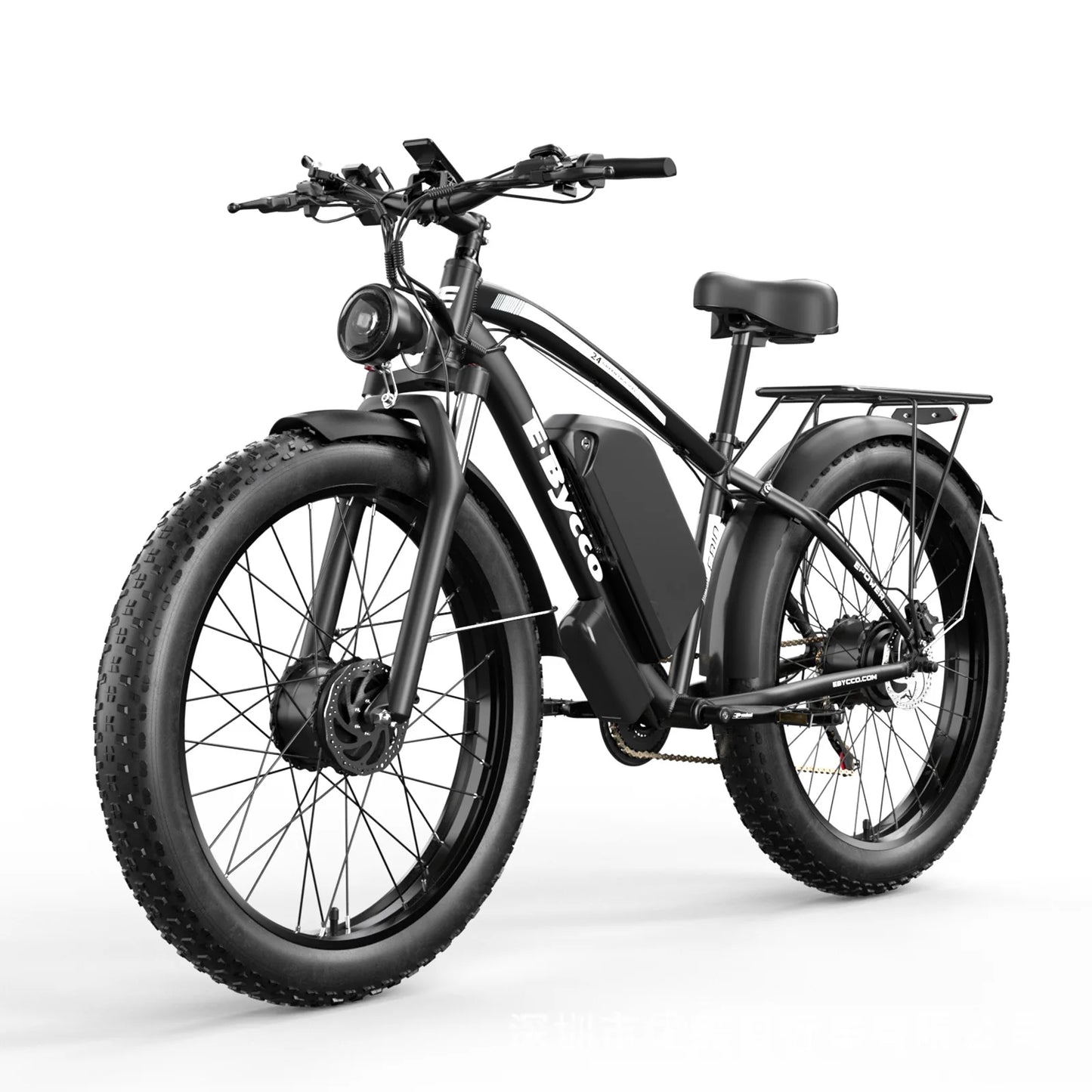 E-Bike 4000W Motor 52V32AH All-terrain Fully Suspended Off-road Motorcycle Electric Bike 24*4.0-inch Fat Tire Electric Bicycle