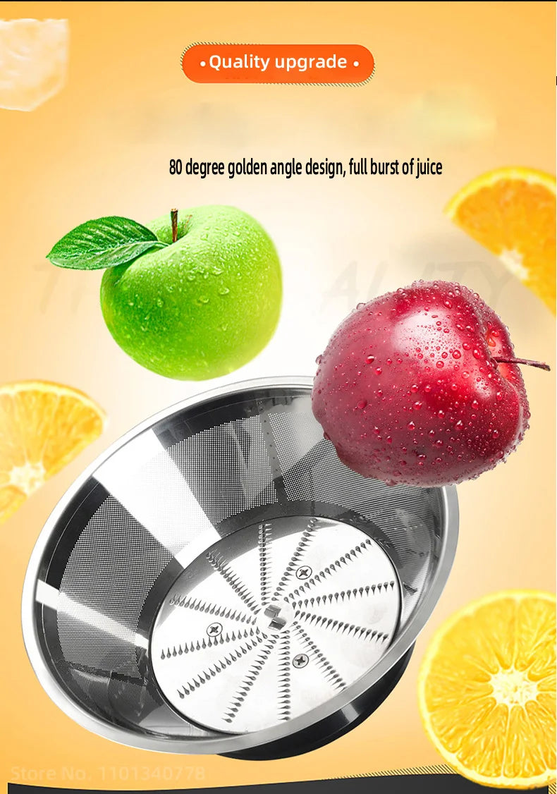 1200W Commercial Electric Juicer Powerful Large-caliber Juicer LCD Display 220V Full-automatic Fresh Fruit Large Original Juicer