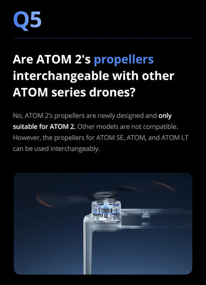 Potensic ATOM 2 3-Axis Gimbal Camera Drone 4K Video, 8K Photo, Under 249g, Vertical Shoot, 10-KM Professional Drones, Night Shot