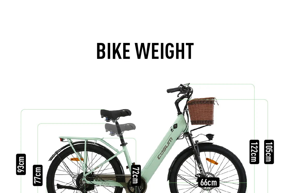 Electric Bicycle 26" 250W Motor 7S Removable Li-Battery Pedal Assist with Basket Luggage Rack Urban Unisex City Commuter E-bike