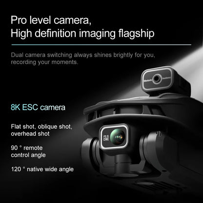 2025 New V168 Max Drone 8K Professional 5G GPS HD Dual Camera Photography 5KM Brushless Foldable Large Screen RC Quadcopter Toys