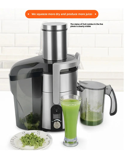 1200W Commercial Electric Juicer Powerful Large-caliber Juicer LCD Display 220V Full-automatic Fresh Fruit Large Original Juicer