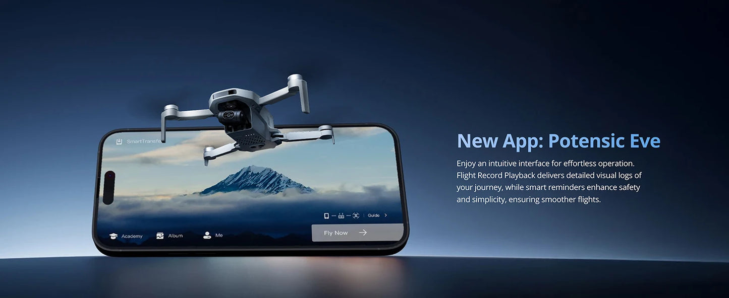 Potensic ATOM 2 3-Axis Gimbal Camera Drone 4K Video, 8K Photo, Under 249g, Vertical Shoot, 10-KM Professional Drones, Night Shot