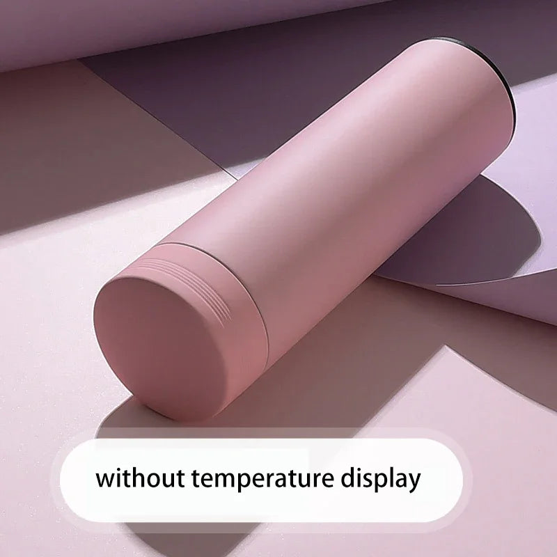 500ml Insulated Thermal Water Bottle with Digital Temperature Display - Leakproof Stainless Steel Vacuum Flask for Coffee and Milk