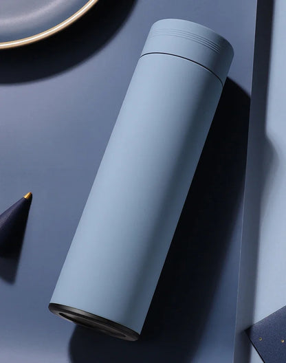 500ml Insulated Thermal Water Bottle with Digital Temperature Display - Leakproof Stainless Steel Vacuum Flask for Coffee and Milk