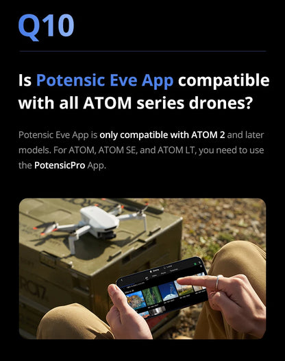 Potensic ATOM 2 3-Axis Gimbal Camera Drone 4K Video, 8K Photo, Under 249g, Vertical Shoot, 10-KM Professional Drones, Night Shot