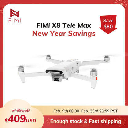 FIMI X8 Tele Max 20km Range drone 4K professional original 60fps Dual Camera 3-Axis Gimbal & AI Night Vision 30min Flight Time