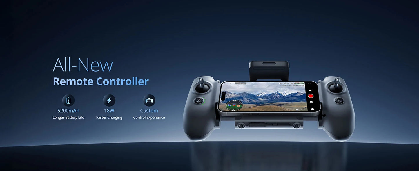 Potensic ATOM 2 3-Axis Gimbal Camera Drone 4K Video, 8K Photo, Under 249g, Vertical Shoot, 10-KM Professional Drones, Night Shot