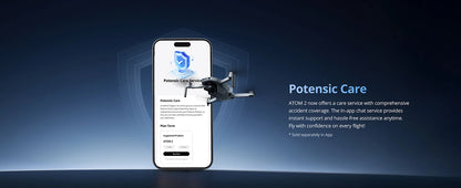 Potensic ATOM 2 3-Axis Gimbal Camera Drone 4K Video, 8K Photo, Under 249g, Vertical Shoot, 10-KM Professional Drones, Night Shot