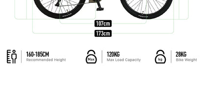 Electric Bicycle 26" 250W Motor 7S Removable Li-Battery Pedal Assist with Basket Luggage Rack Urban Unisex City Commuter E-bike
