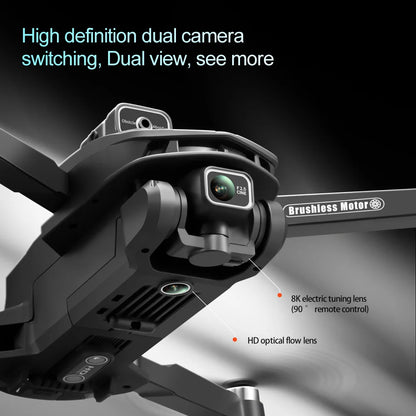 2025 New V168 Max Drone 8K Professional 5G GPS HD Dual Camera Photography 5KM Brushless Foldable Large Screen RC Quadcopter Toys