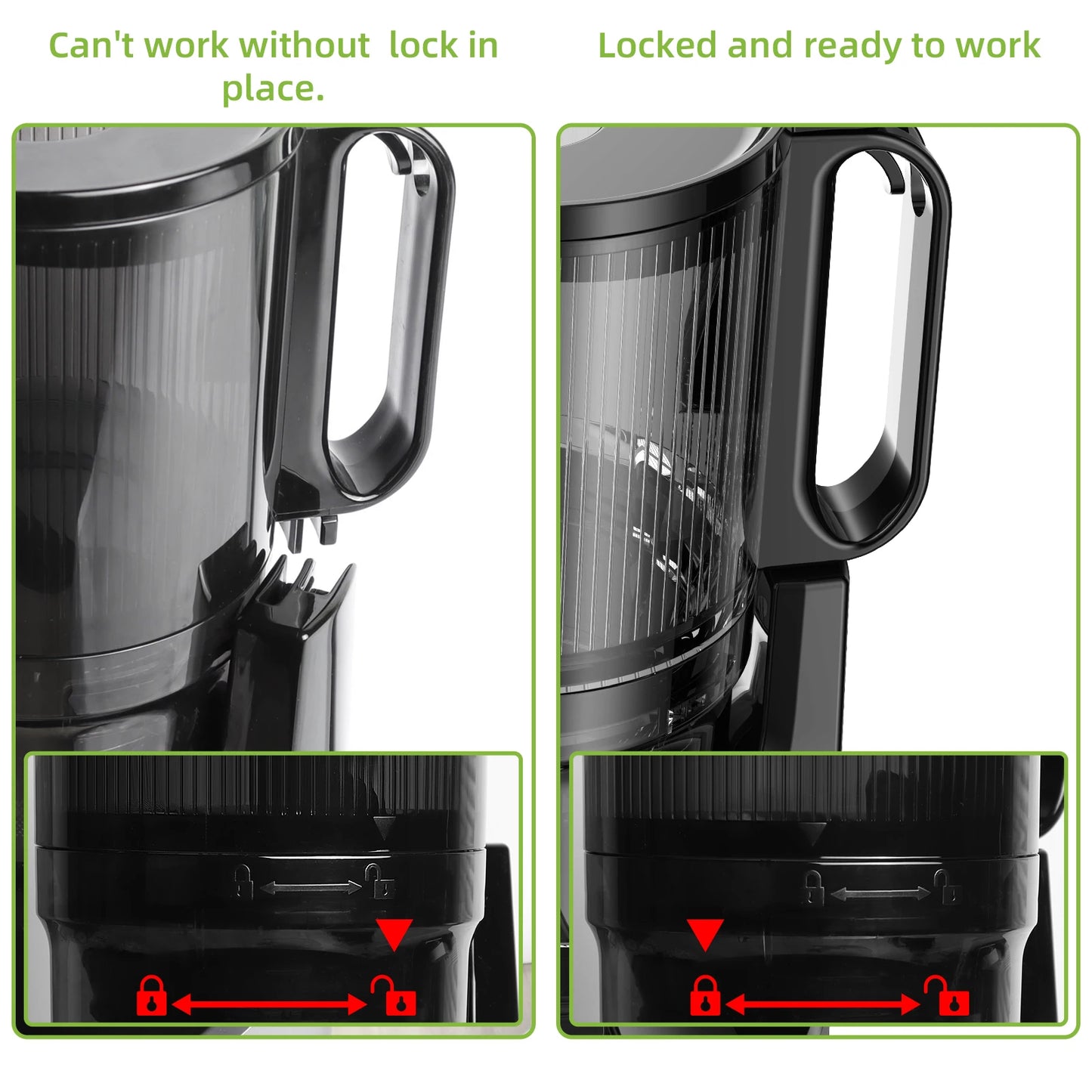BioloMix Cold Press Juicer,with 130mm Feed Chute,Fit Whole Fruits & Vegetables,High Juice Yield,BPA FREE Slow Masticating Juicer