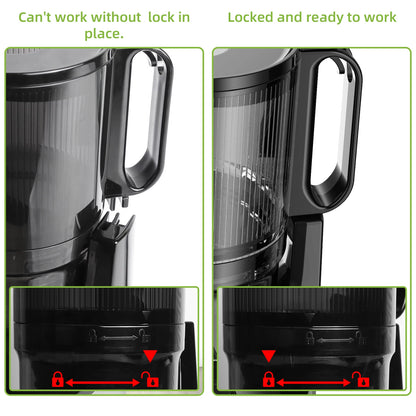 BioloMix Cold Press Juicer,with 130mm Feed Chute,Fit Whole Fruits & Vegetables,High Juice Yield,BPA FREE Slow Masticating Juicer