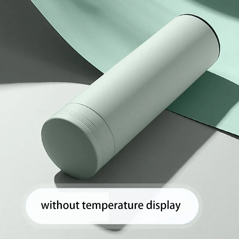 500ml Insulated Thermal Water Bottle with Digital Temperature Display - Leakproof Stainless Steel Vacuum Flask for Coffee and Milk