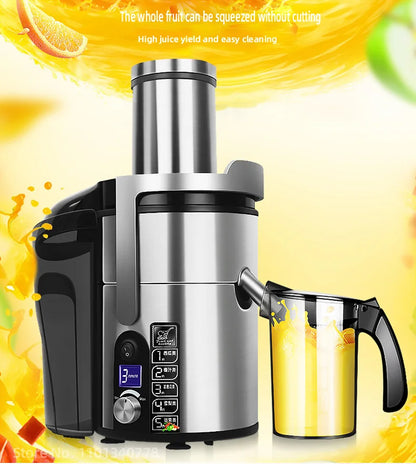1200W Commercial Electric Juicer Powerful Large-caliber Juicer LCD Display 220V Full-automatic Fresh Fruit Large Original Juicer