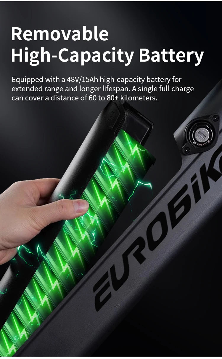 Electric Bike 400W Motor 48V15AH Removable Lithium Battery Electric Bicycle 26inch 21speed Adult Mountain Off-road Ebike